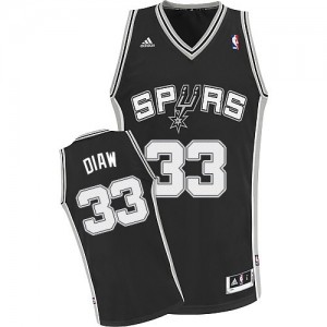 San Antonio Spurs #33 Adidas Road Noir Swingman Maillot d'équipe de NBA Expédition rapide - Boris Diaw pour Homme