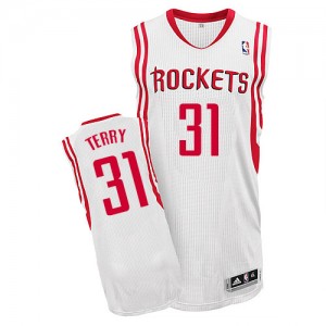 Houston Rockets Jason Terry #31 Home Authentic Maillot d'équipe de NBA - Blanc pour Homme