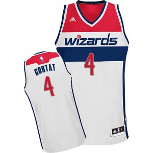 Maillot NBA Blanc Marcin Gortat #4 Washington Wizards Home Swingman Homme Adidas