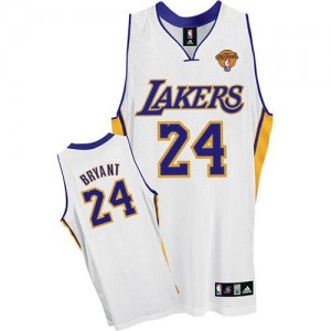 Maillot Adidas Blanc Alternate Final Patch Authentic Los Angeles Lakers - Kobe Bryant #24 - Homme