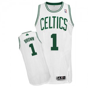 Maillot Adidas Blanc Home Authentic Boston Celtics - Walter Brown #1 - Homme
