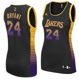 Maillot Adidas Noir Vibe Swingman Los Angeles Lakers - Kobe Bryant #24 - Femme