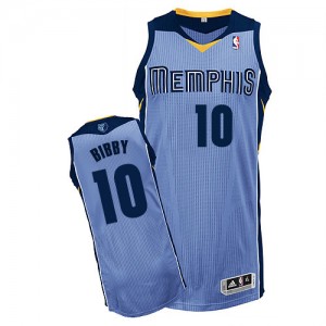 Memphis Grizzlies #10 Adidas Alternate Bleu clair Authentic Maillot d'équipe de NBA pas cher - Mike Bibby pour Homme