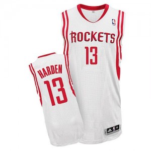 Maillot NBA Blanc James Harden #13 Houston Rockets Home Authentic Homme Adidas