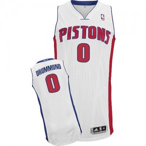 Maillot Adidas Blanc Home Authentic Detroit Pistons - Andre Drummond #0 - Homme
