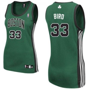 Maillot Adidas Vert (No. noir) Alternate Authentic Boston Celtics - Larry Bird #33 - Femme