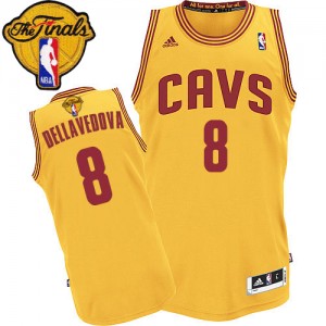 Maillot Authentic Cleveland Cavaliers NBA Alternate 2015 The Finals Patch Or - #8 Matthew Dellavedova - Homme