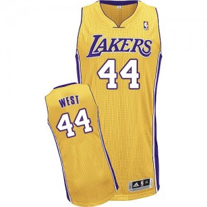 Los Angeles Lakers #44 Adidas Home Or Authentic Maillot d'équipe de NBA pour pas cher - Jerry West pour Homme