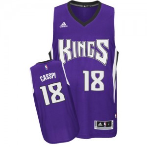 Maillot NBA Violet Omri Casspi #18 Sacramento Kings Road Swingman Homme Adidas
