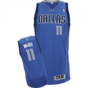 Maillot NBA Authentic JaVale McGee #11 Dallas Mavericks Road Bleu royal - Homme