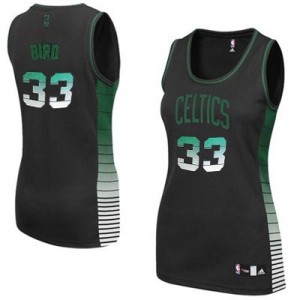 Maillot Authentic Boston Celtics NBA Vibe Noir - #33 Larry Bird - Femme