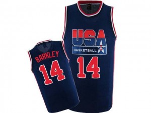 Maillots de basket Authentic Team USA NBA 2012 Olympic Retro Bleu marin - #14 Charles Barkley - Homme