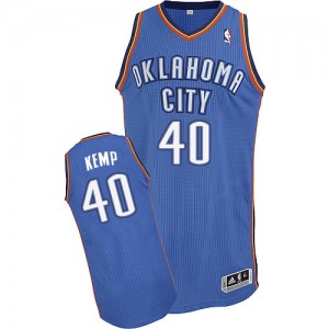 Oklahoma City Thunder #40 Adidas Road Bleu royal Authentic Maillot d'équipe de NBA Discount - Shawn Kemp pour Homme