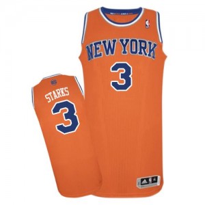 Maillot NBA Orange John Starks #3 New York Knicks Alternate Authentic Homme Adidas