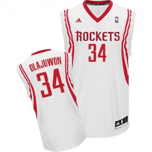 Maillot Swingman Houston Rockets NBA Home Blanc - #34 Hakeem Olajuwon - Homme