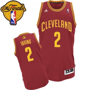 Maillot Swingman Cleveland Cavaliers NBA Road 2015 The Finals Patch Vin Rouge - #2 Kyrie Irving - Homme