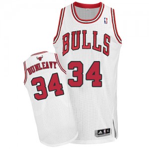 Chicago Bulls Mike Dunleavy #34 Home Authentic Maillot d'équipe de NBA - Blanc pour Homme