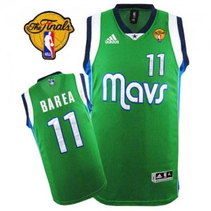 Dallas Mavericks #11 Adidas Finals Patch Vert Swingman Maillot d'équipe de NBA magasin d'usine - Jose Barea pour Homme