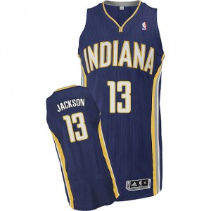 Maillot Authentic Indiana Pacers NBA Road Bleu marin - #13 Mark Jackson - Homme