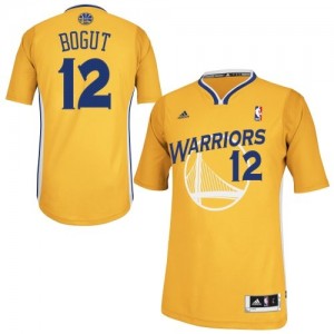 Maillot NBA Golden State Warriors #12 Andrew Bogut Or Adidas Swingman Alternate - Homme