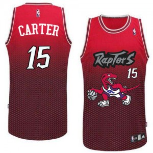 Maillot NBA Toronto Raptors #15 Vince Carter Rouge Adidas Authentic Resonate Fashion - Homme
