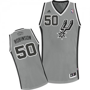 Maillot NBA San Antonio Spurs #50 David Robinson Gris argenté Adidas Swingman Alternate - Homme