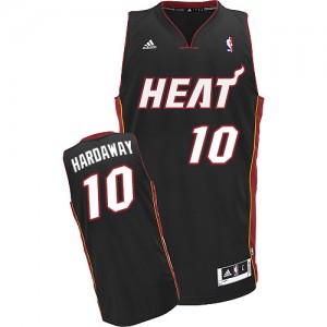 Maillot NBA Miami Heat #10 Tim Hardaway Noir Adidas Swingman Road - Homme