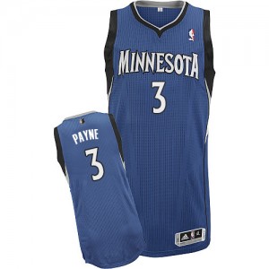 Maillot NBA Minnesota Timberwolves #3 Adreian Payne Slate Blue Adidas Authentic Road - Homme