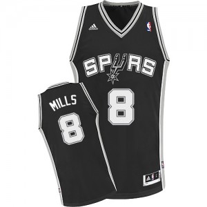 Maillot NBA Noir Patty Mills #8 San Antonio Spurs Road Swingman Homme Adidas