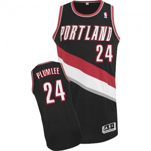 Portland Trail Blazers #24 Adidas Road Noir Authentic Maillot d'équipe de NBA la meilleure qualité - Mason Plumlee pour Homme