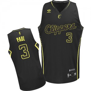 Los Angeles Clippers Chris Paul #3 Electricity Fashion Swingman Maillot d'équipe de NBA - Noir pour Homme
