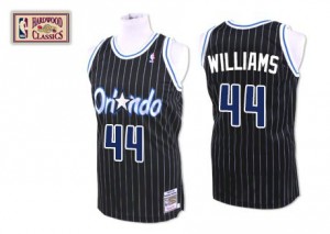 Orlando Magic #44 Mitchell and Ness Throwback Noir Authentic Maillot d'équipe de NBA 100% authentique - Jason Williams pour Homme