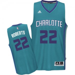 Maillot NBA Charlotte Hornets #22 Brian Roberts Bleu clair Adidas Swingman Road - Homme