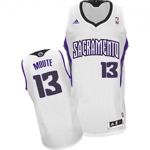 Sacramento Kings #13 Adidas Home Blanc Swingman Maillot d'équipe de NBA 100% authentique - Luc Mbah a Moute pour Homme