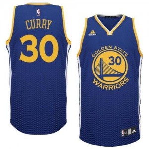 Maillot Adidas Bleu Resonate Fashion Swingman Golden State Warriors - Stephen Curry #30 - Homme