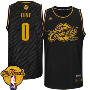 Maillot NBA Noir Kevin Love #0 Cleveland Cavaliers Precious Metals Fashion 2015 The Finals Patch Authentic Homme Adidas