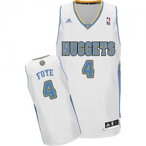 Denver Nuggets Randy Foye #4 Home Swingman Maillot d'équipe de NBA - Blanc pour Homme