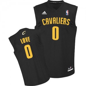 Maillot NBA Cleveland Cavaliers #0 Kevin Love Noir Adidas Authentic Fashion - Homme