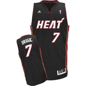 Maillot NBA Noir Goran Dragic #7 Miami Heat Road Swingman Homme Adidas