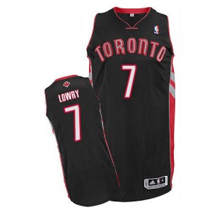 Toronto Raptors #7 Adidas Alternate Noir Authentic Maillot d'équipe de NBA la vente - Kyle Lowry pour Homme