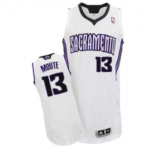Sacramento Kings #13 Adidas Home Blanc Authentic Maillot d'équipe de NBA en vente en ligne - Luc Mbah a Moute pour Enfants