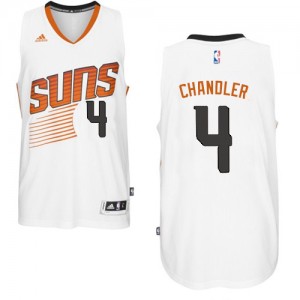 Maillot NBA Blanc Tyson Chandler #4 Phoenix Suns Home Authentic Femme Adidas