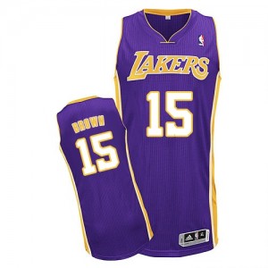 Maillot NBA Authentic Jabari Brown #15 Los Angeles Lakers Road Violet - Homme