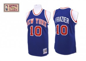 Maillot Authentic New York Knicks NBA Throwback Bleu royal - #10 Walt Frazier - Homme