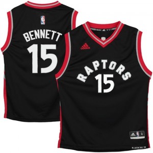 Maillot NBA Toronto Raptors #15 Anthony Bennett Noir Adidas Swingman - Homme