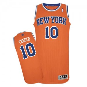 Maillot NBA Orange Walt Frazier #10 New York Knicks Alternate Authentic Homme Adidas
