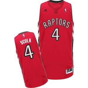 Toronto Raptors #4 Adidas Road Rouge Swingman Maillot d'équipe de NBA préférentiel - Luis Scola pour Homme