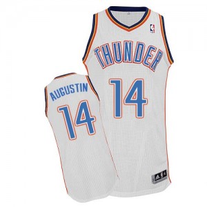 Maillot NBA Blanc D.J. Augustin #14 Oklahoma City Thunder Home Authentic Homme Adidas