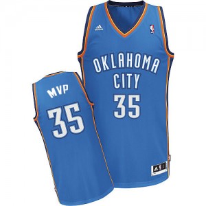 Oklahoma City Thunder #35 Adidas MVP Bleu Swingman Maillot d'équipe de NBA pas cher en ligne - Kevin Durant pour Homme