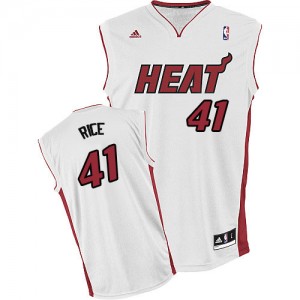 Maillot NBA Blanc Glen Rice #41 Miami Heat Home Swingman Homme Adidas